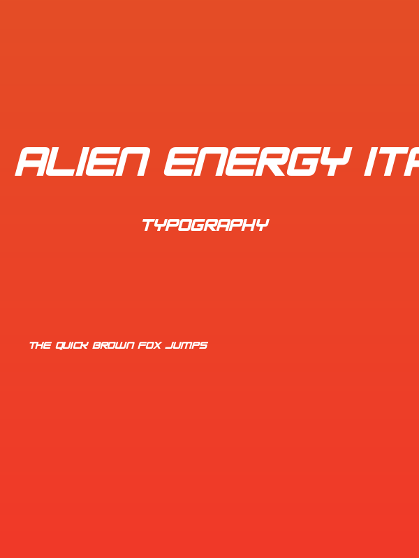 Alien Energy Italic Poster