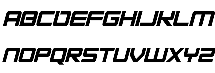 Alien Energy Italic Font LOWERCASE