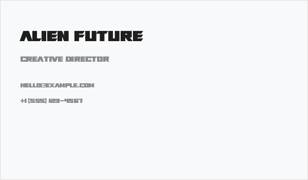 Alien Future Business Card