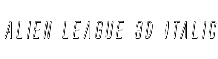 Alien League 3D Italic Fonte