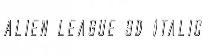 Alien League 3D Italic  Fuentes Gratis Descargar