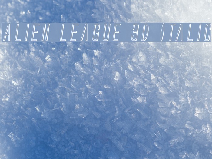 Alien League 3D Italic Font examples