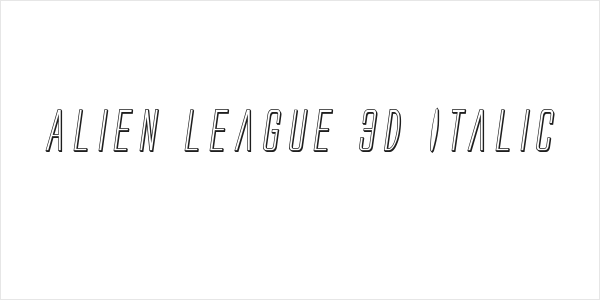 Alien League 3D Italic Logo