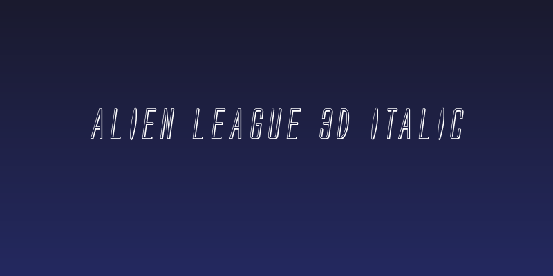Alien League 3D Italic Social Header