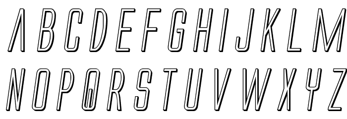 Alien League 3D Italic Font LOWERCASE