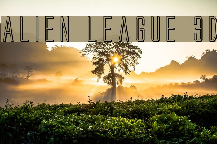 Alien League 3D Font examples