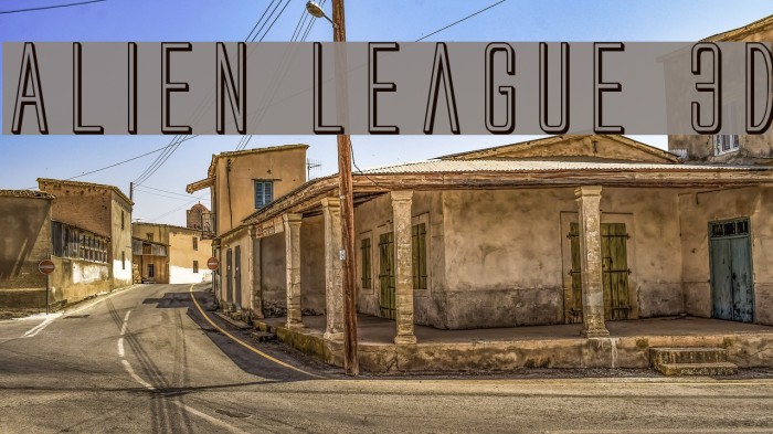 Alien League 3D Font examples