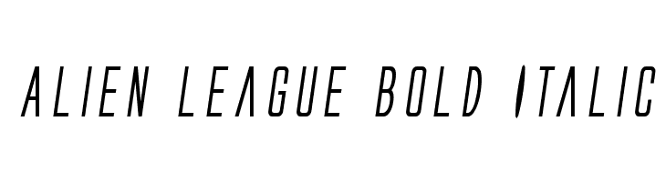 Alien League Bold Italic Fonte