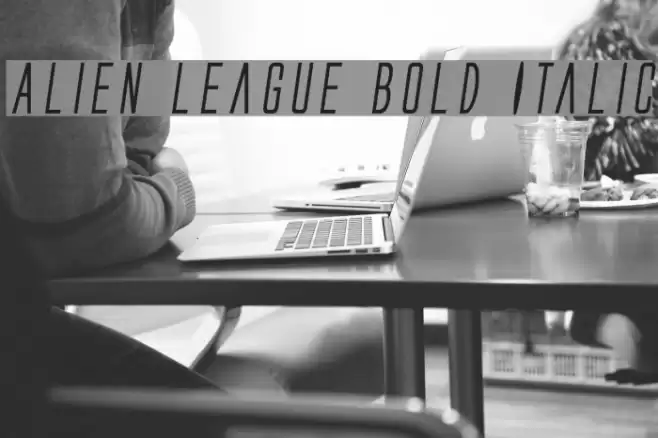 Alien League Bold Italic Font examples