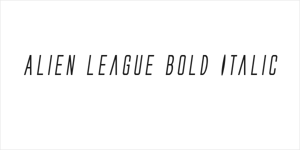 Alien League Bold Italic Logo