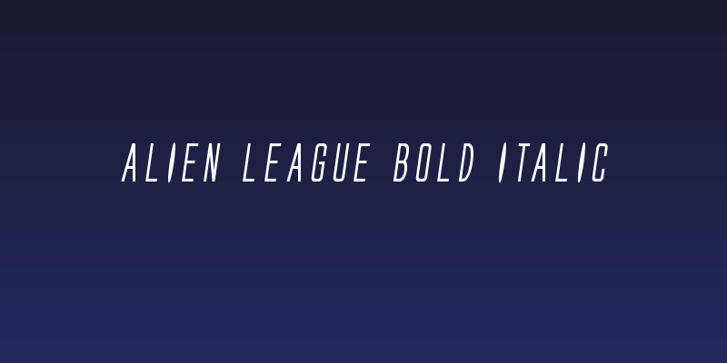 Alien League Bold Italic Social Header