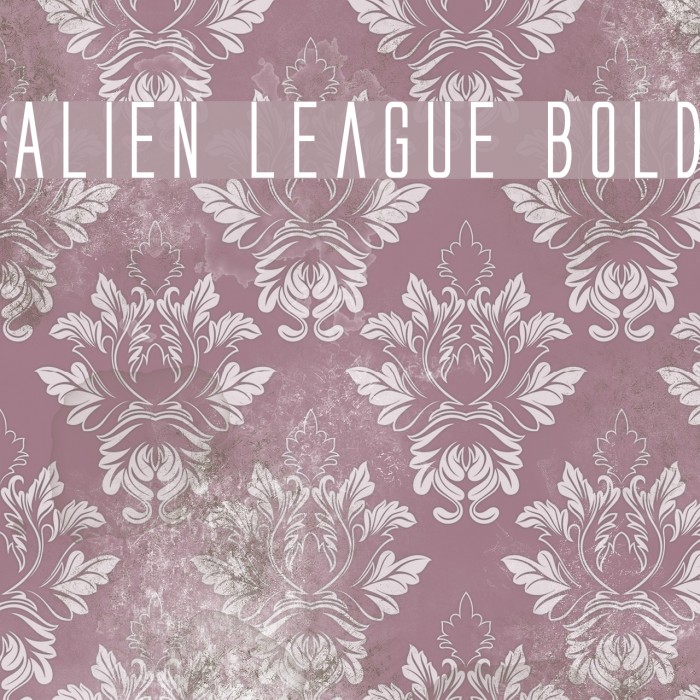 Alien League Bold Font examples
