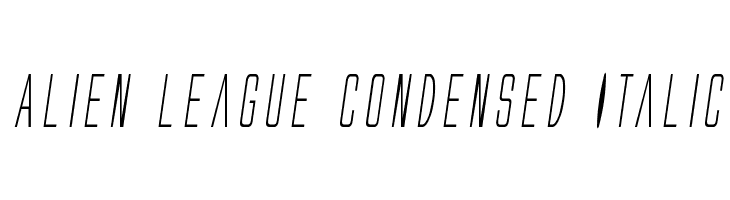 Alien League Condensed Italic Fonte