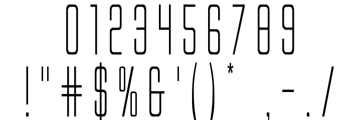Alien League Condensed Font OTHER CHARS