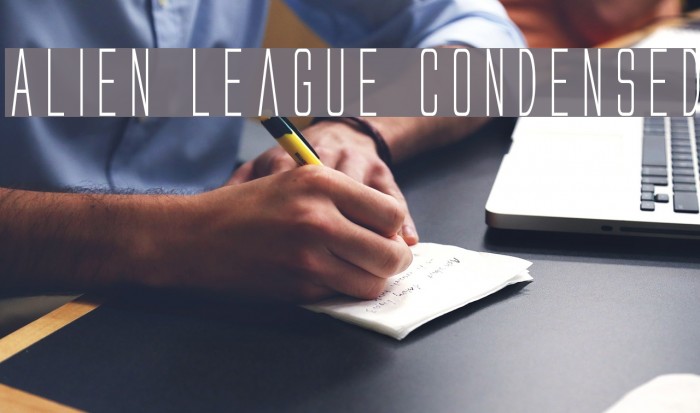 Alien League Condensed Font examples