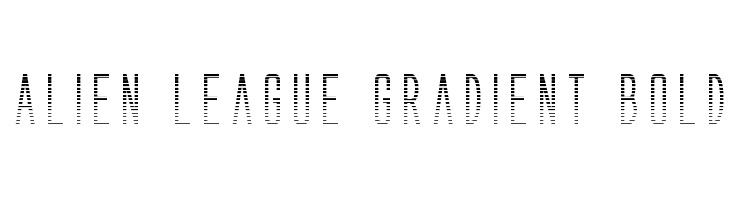 Alien League Gradient Bold  font caratteri gratis