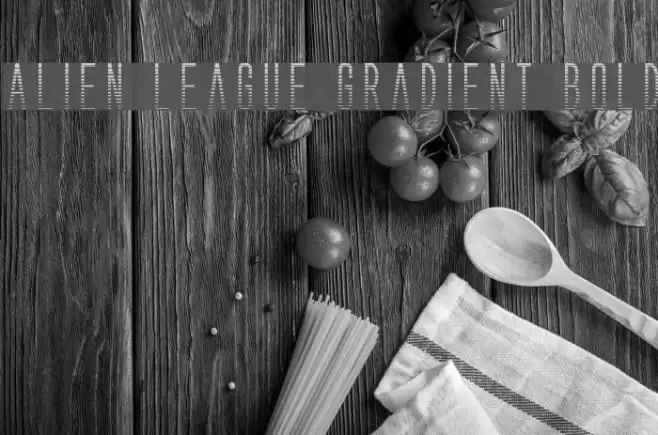 Alien League Gradient Bold Font examples