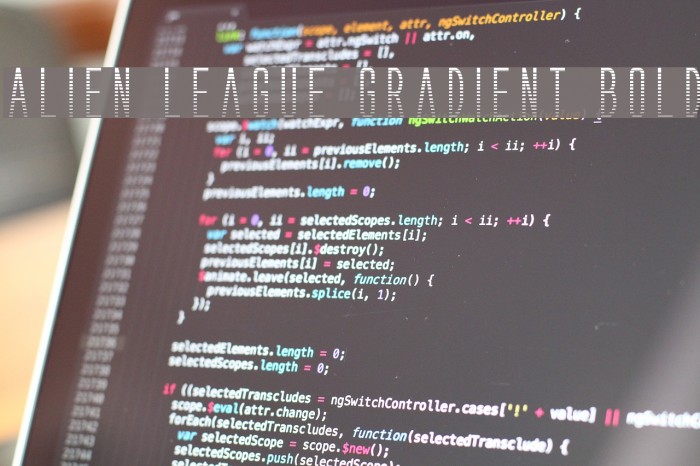 Alien League Gradient Bold Example 2