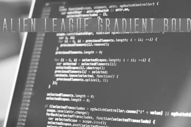 Alien League Gradient Bold Font examples