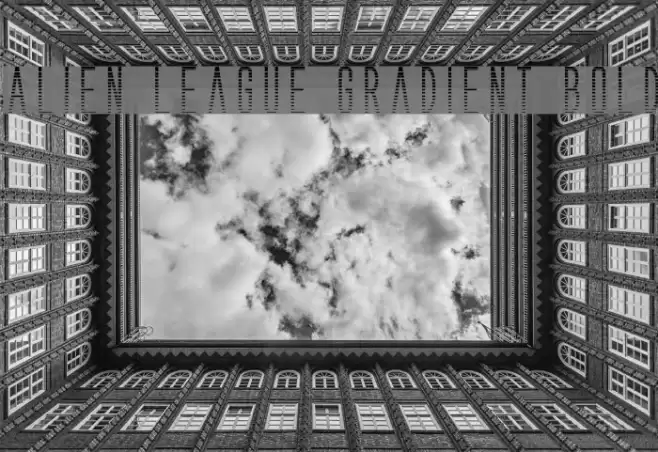 Alien League Gradient Bold Font examples