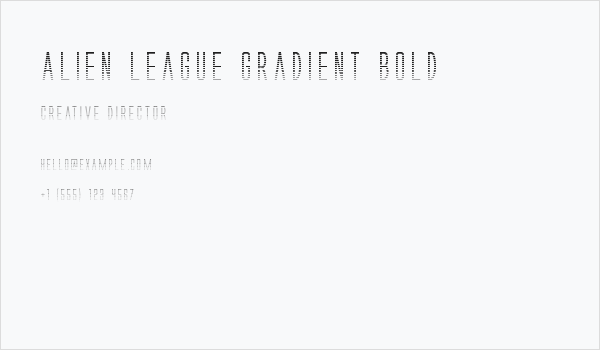 Alien League Gradient Bold Business Card