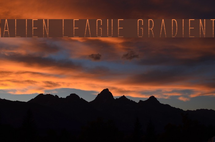 Alien League Gradient Fonte examples