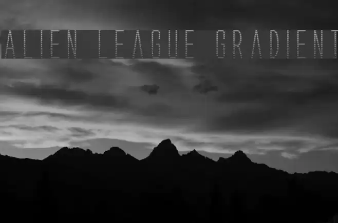 Alien League Gradient Font examples
