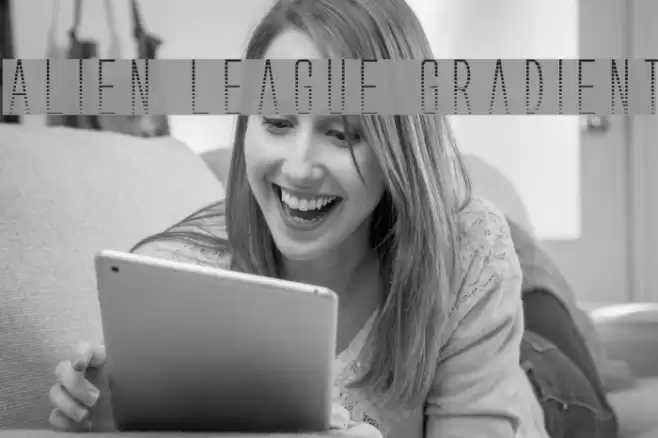 Alien League Gradient Font examples