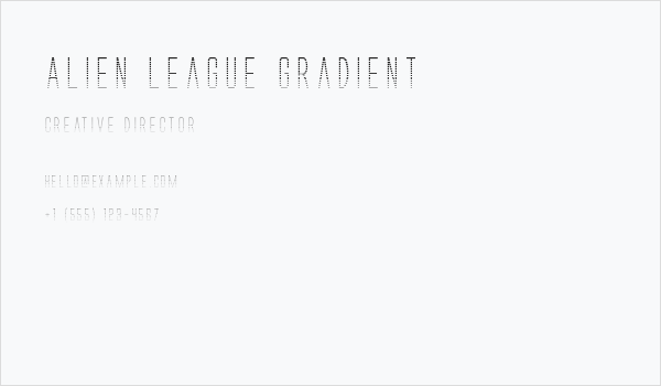 Alien League Gradient Business Card
