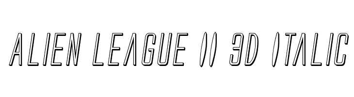 Alien League II 3D Italic  Free Fonts Download