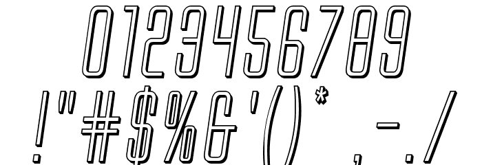 Alien League II 3D Italic Font OTHER CHARS