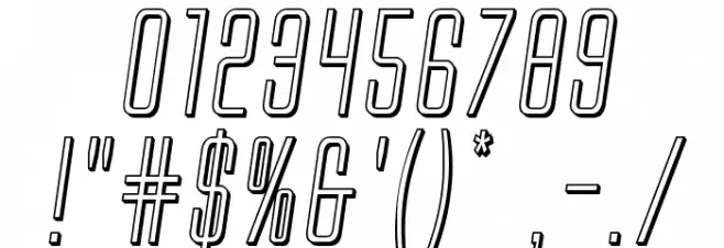 Alien League II 3D Italic Font OTHER CHARS