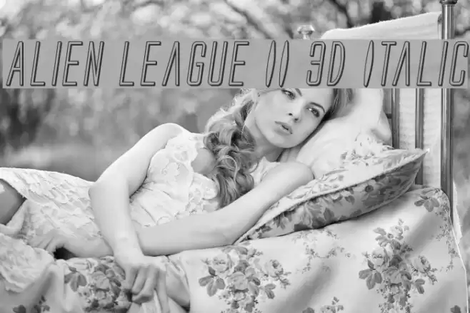 Alien League II 3D Italic Font examples