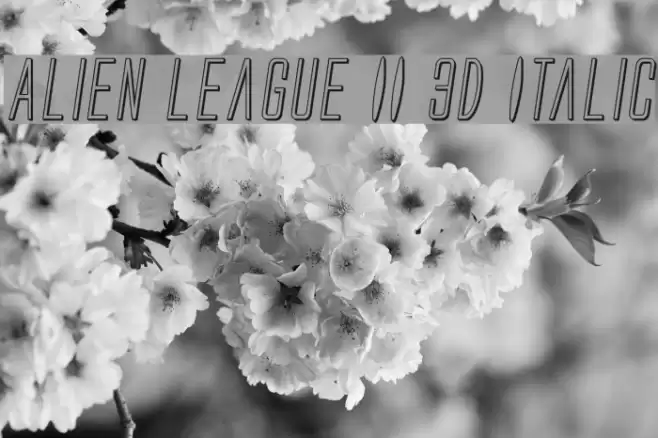 Alien League II 3D Italic Font examples