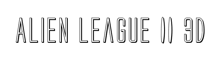 Alien League II 3D Fonte