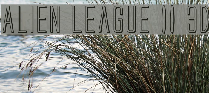 Alien League II 3D Font examples