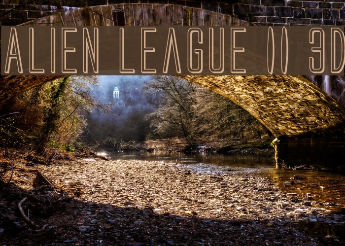 Alien League II 3D Font examples