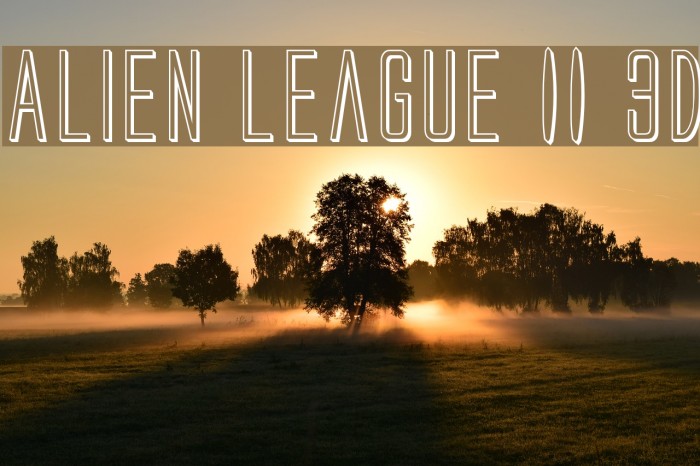 Alien League II 3D Font examples