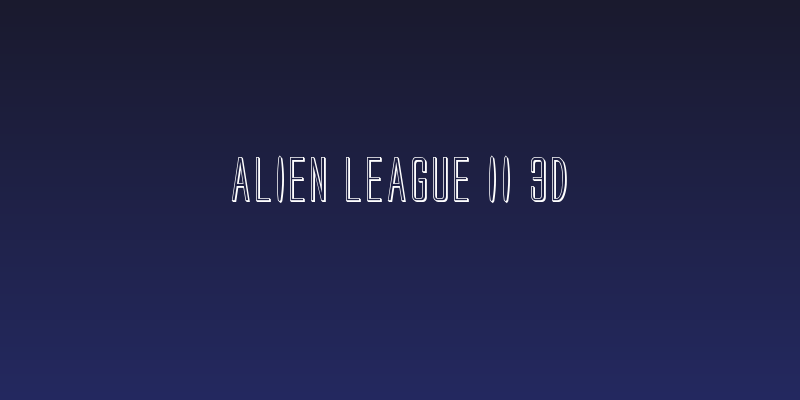 Alien League II 3D Social Header