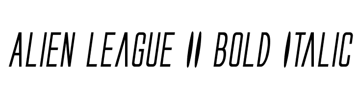 Alien League II Bold Italic Font
