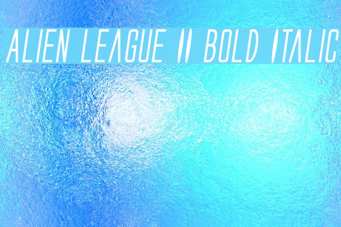 Alien League II Bold Italic Font examples