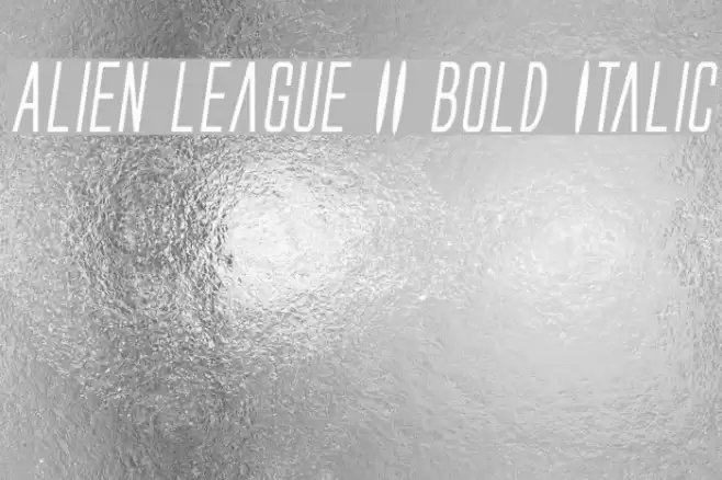 Alien League II Bold Italic Font examples