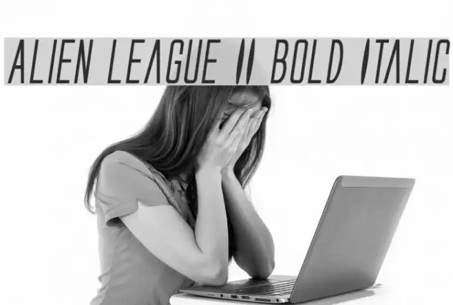 Alien League II Bold Italic Font examples