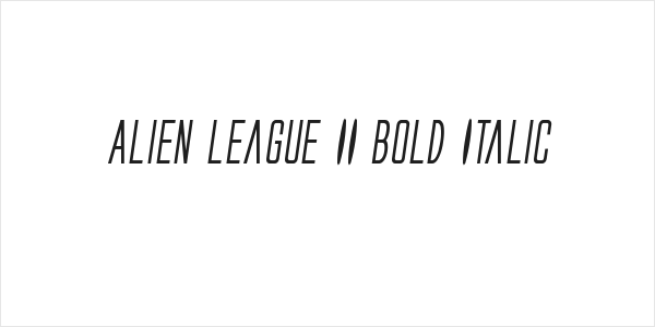 Alien League II Bold Italic Logo