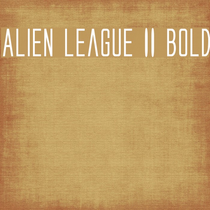 Alien League II Bold Font examples