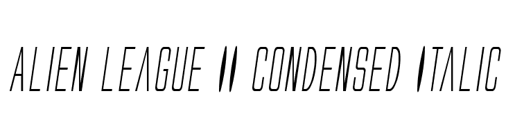 Alien League II Condensed Italic  Frei Schriftart Herunterladen