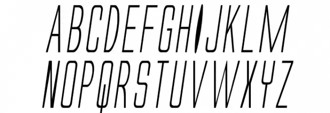 Alien League II Condensed Italic Шрифта ВЕРХНИЙ
