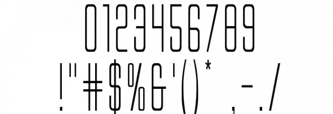 Alien League II Condensed Font OTHER CHARS