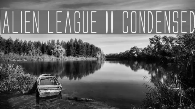 Alien League II Condensed Font examples