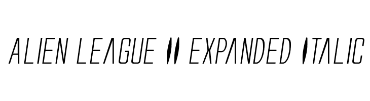 Alien League II Expanded Italic  免费字体下载